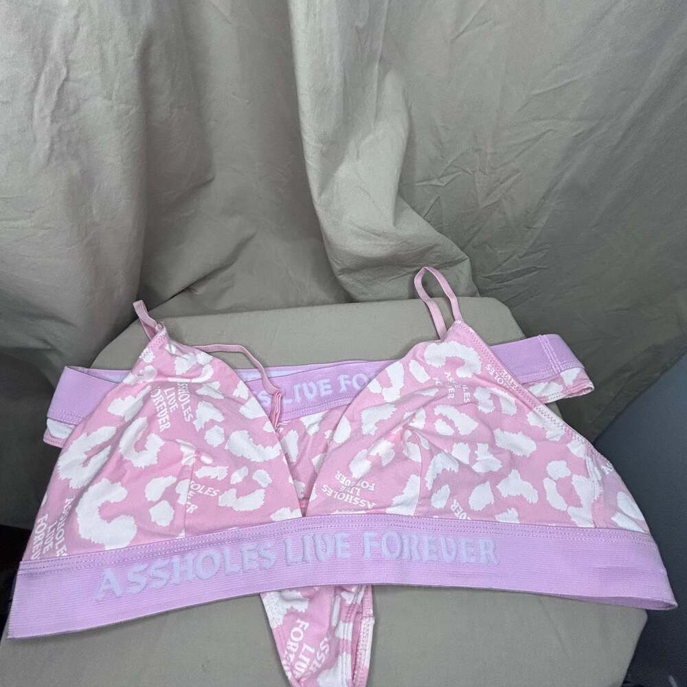 ALF SET plus size- bralette set pink cheetah